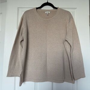 BEIGE ELLA MOSS KNIT SWEATER